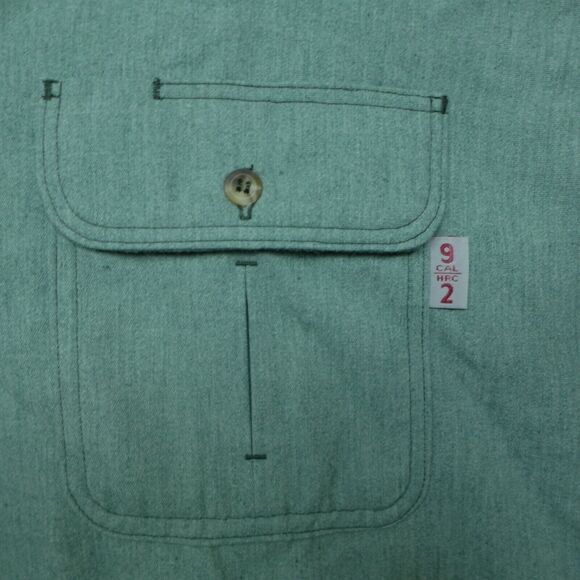 Tyndale Men's FRMC Rustic FR Button Down Work Shirt Men's Size 2XL Green Shirt - Picture 4 of 11